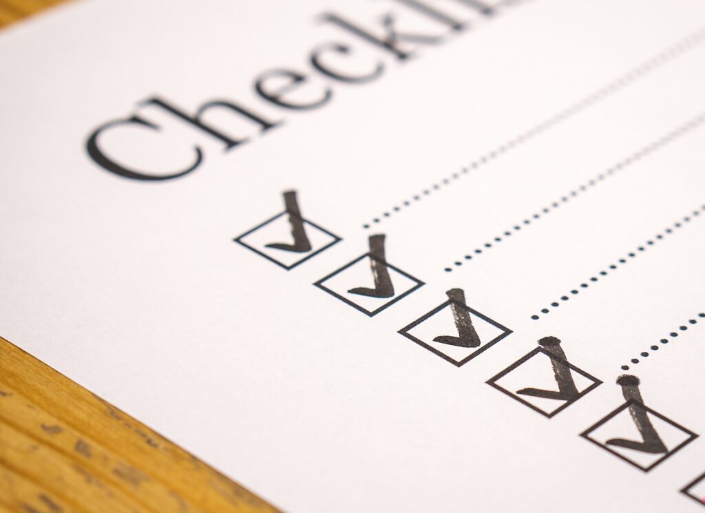 Marketing checklist