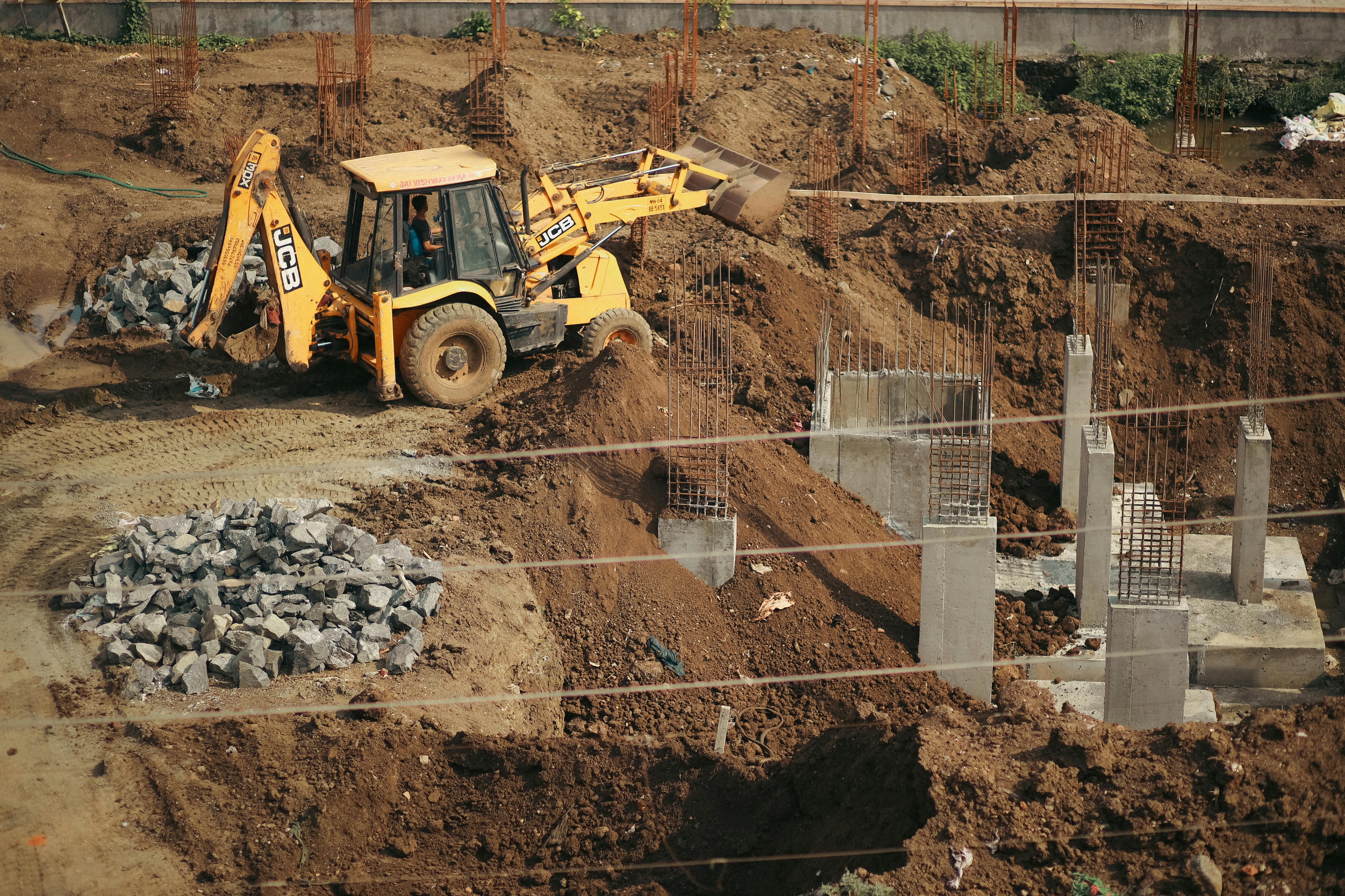 construction site building the foundation of a building representing building a strong foundation for business marketing