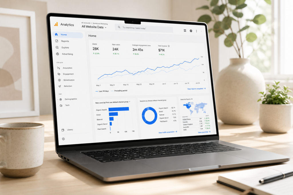 Google Analytics on a computer screen